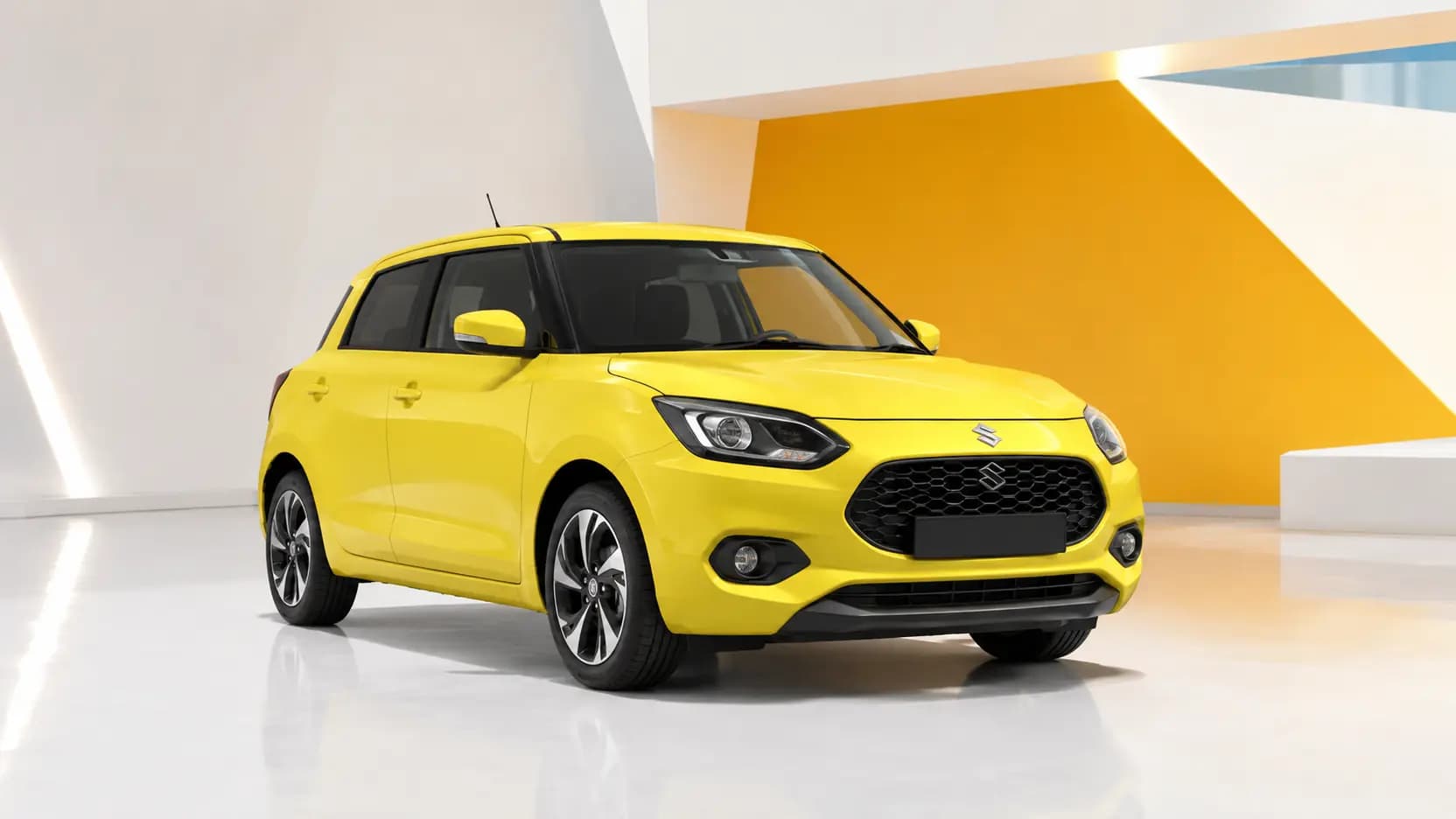 Suzuki Swift num ambiente contemporâneo no Luxemburgo