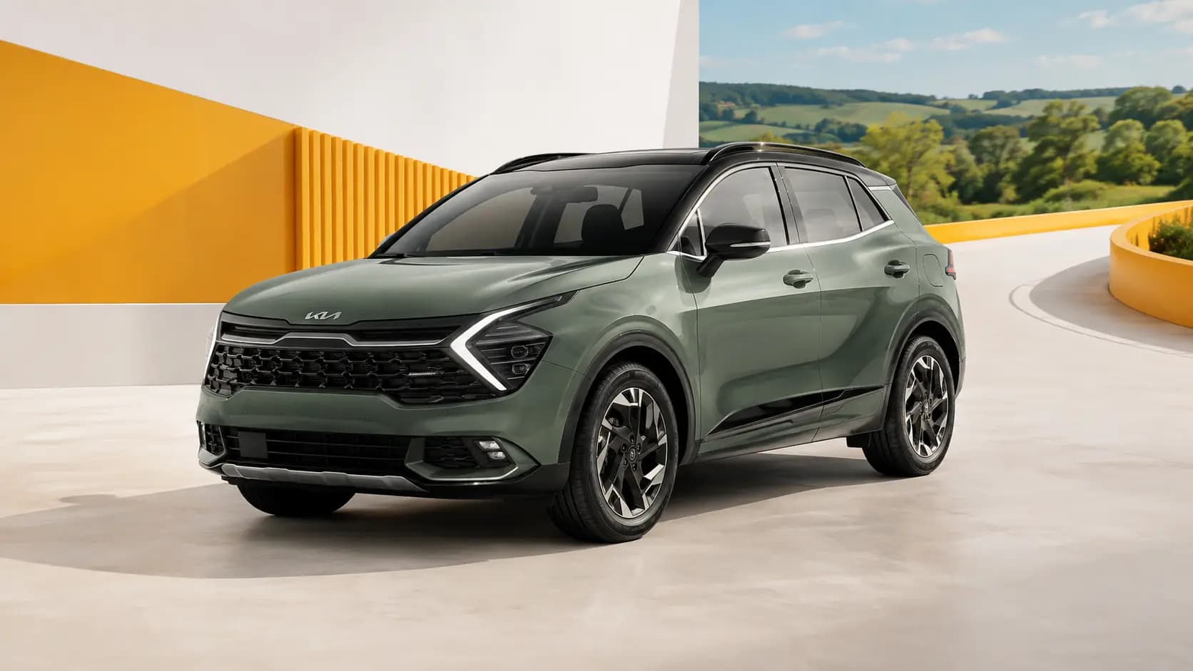 Kia moderno a circular no interior do Luxemburgo