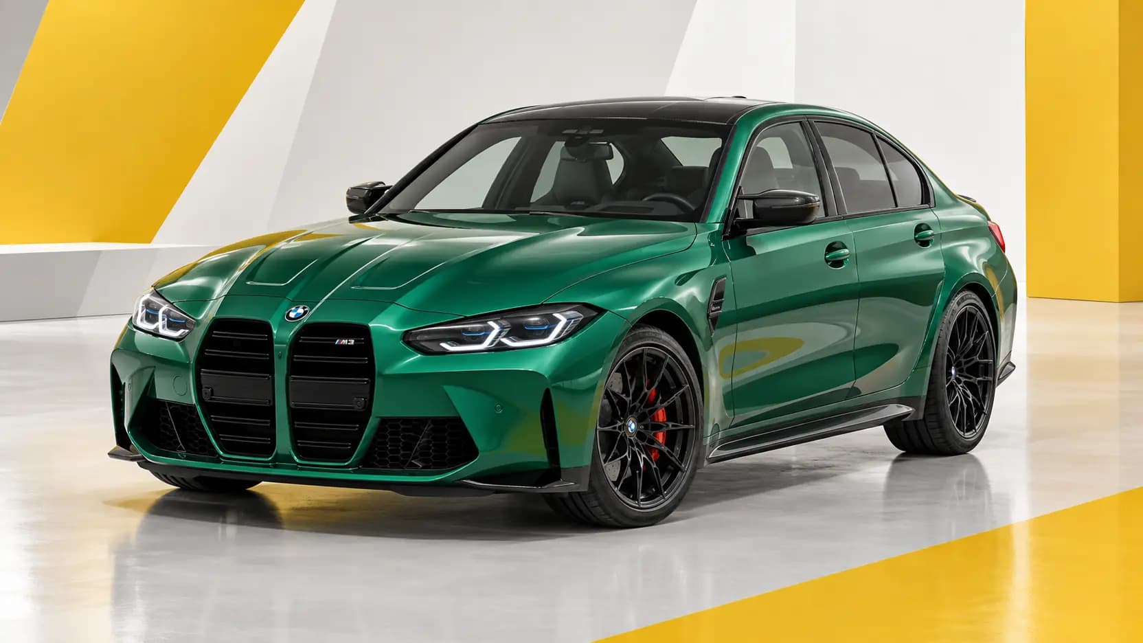 BMW M3 vu de trois quarts avant