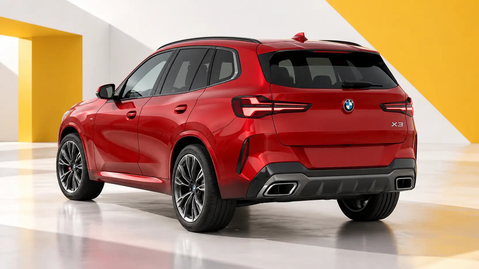 BMW X3 vu de trois quarts arrière