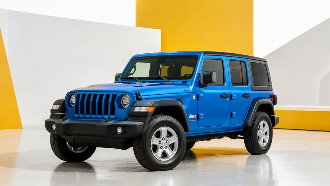 Jeep Wrangler dans un cadre contemporain au Luxembourg