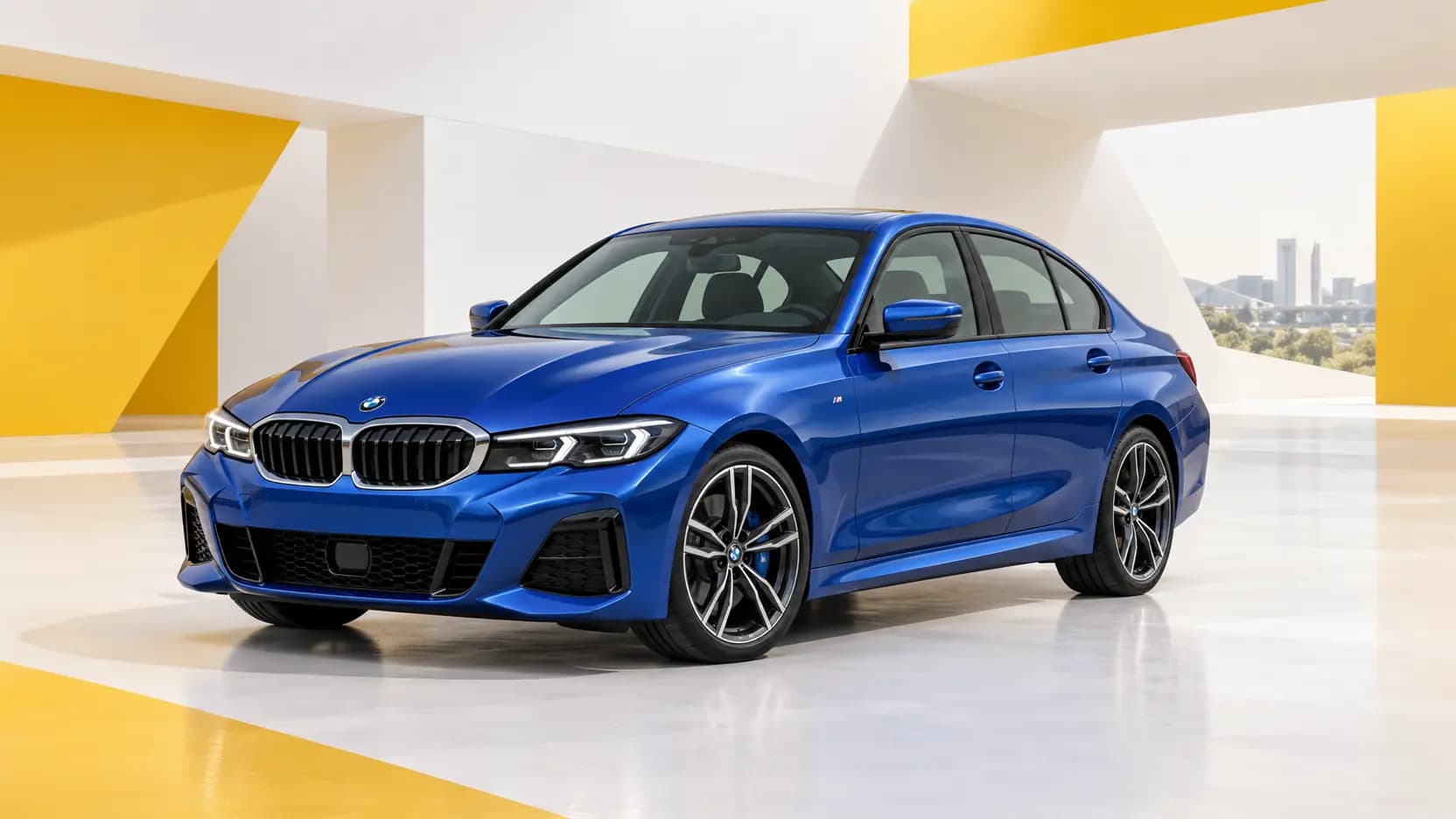 BMW 320 stationné au Luxembourg