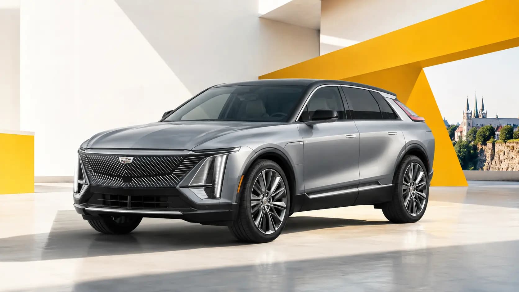 Cadillac-Modell in moderner Umgebung