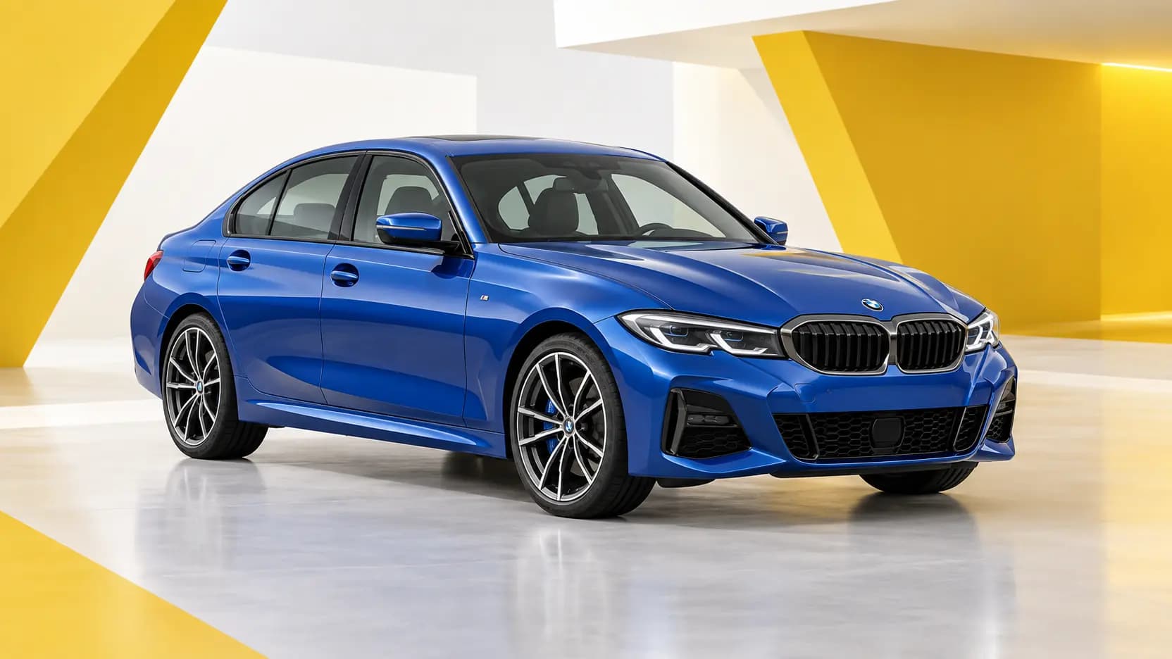BMW 320 vu de trois quarts avant