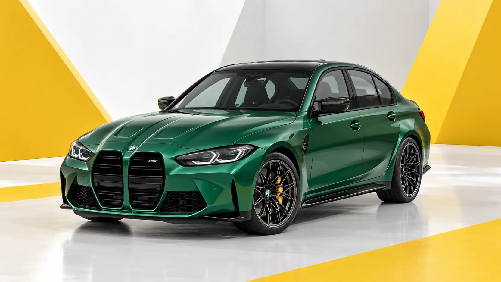 BMW M3 vu de trois quarts avant