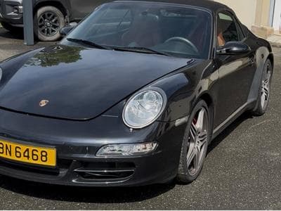 Porsche 911 Cabriolet noir interieur cuir brique (2009) - Photo 1