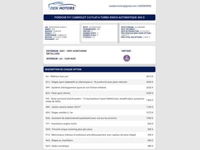 Porsche 911 Carrera 4 S Cabriolet - Approved 09/26, suivi complet Porsch (2019) - Photo 2