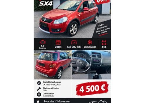 Suzuki SX4 4x4 1.6 essence (2008) - Photo 2