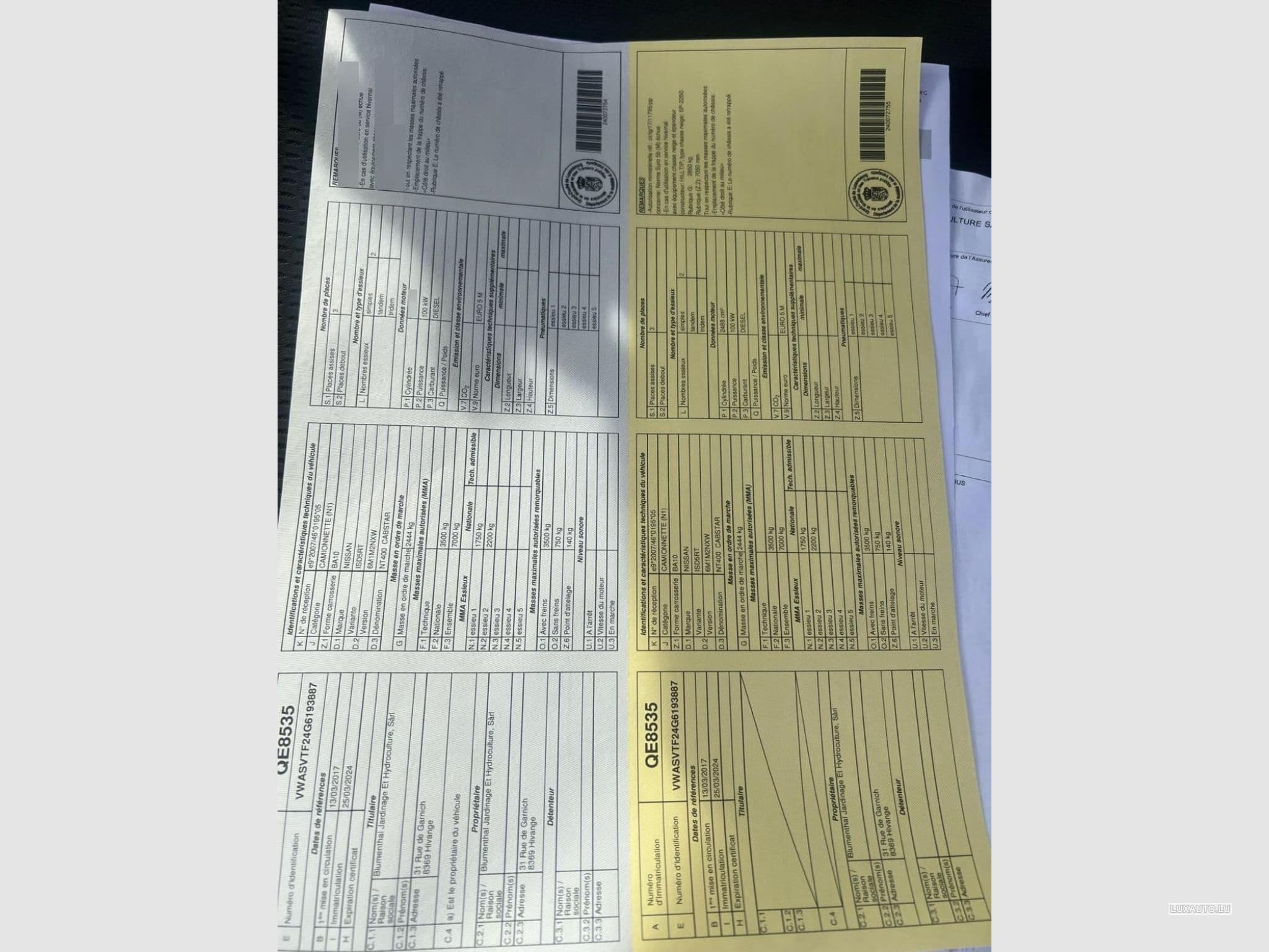 Nissan Cabstar camionette ISD5RT VERSION 6M1M2NXW  NT 400CABSTAR (2017) - Photo 7