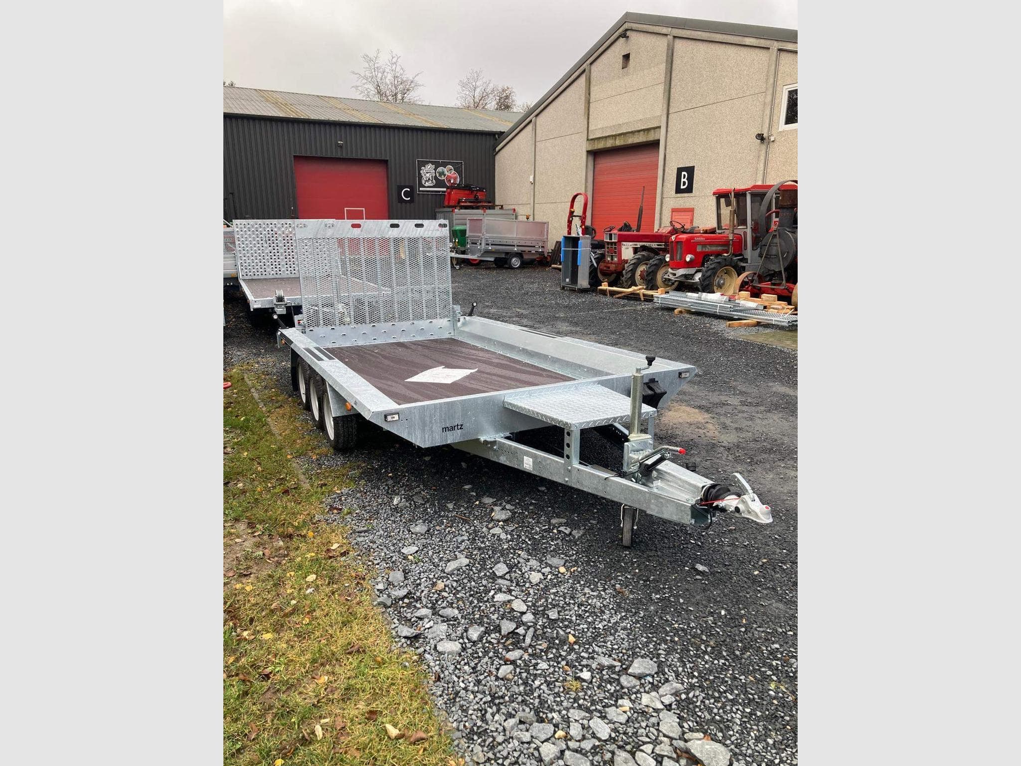 Remorque Plateau Porte engin Martz 4 metre 3.5T (1970) - Foto 2