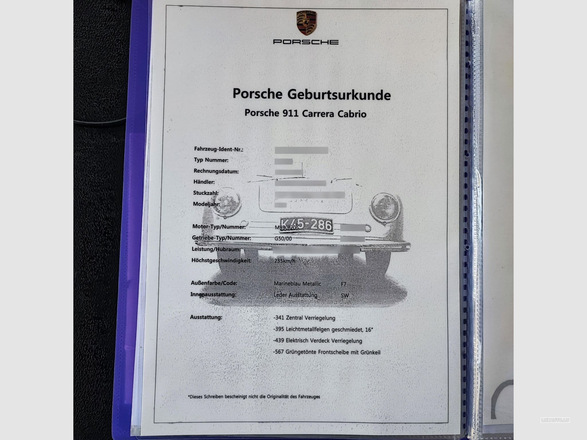 Porsche 911 Carrera 3,2L Cabrio (1987) - Photo 13