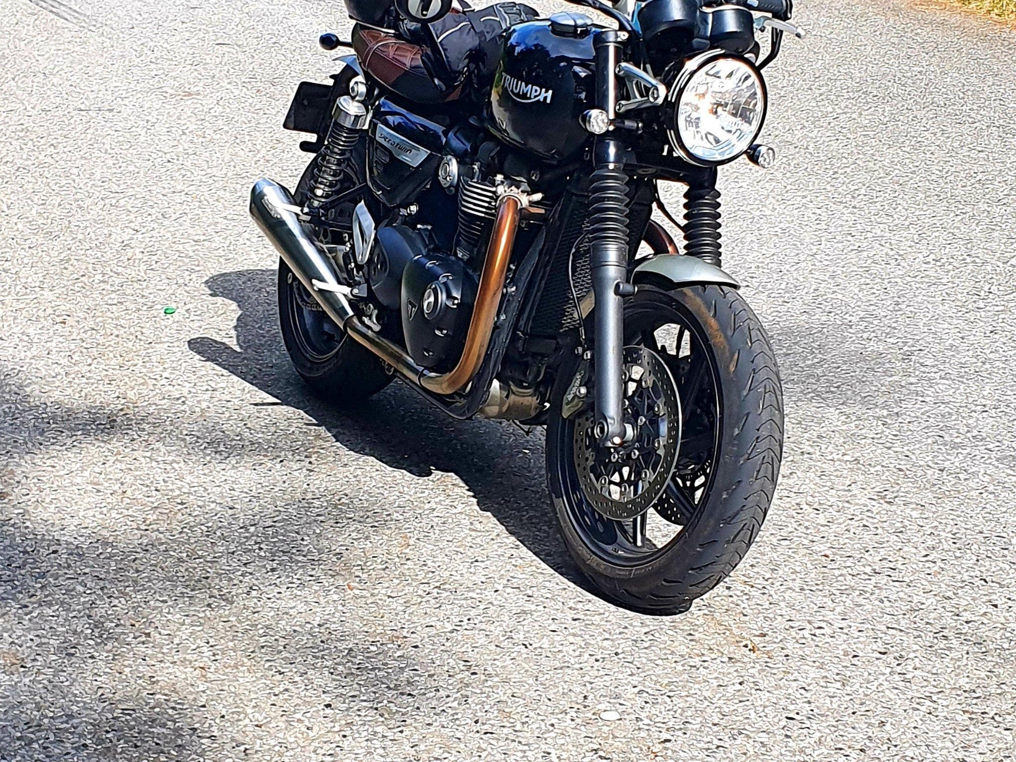 Triumph Speed Twin Echapemment vans selle cuire marron (2020) - Foto 3