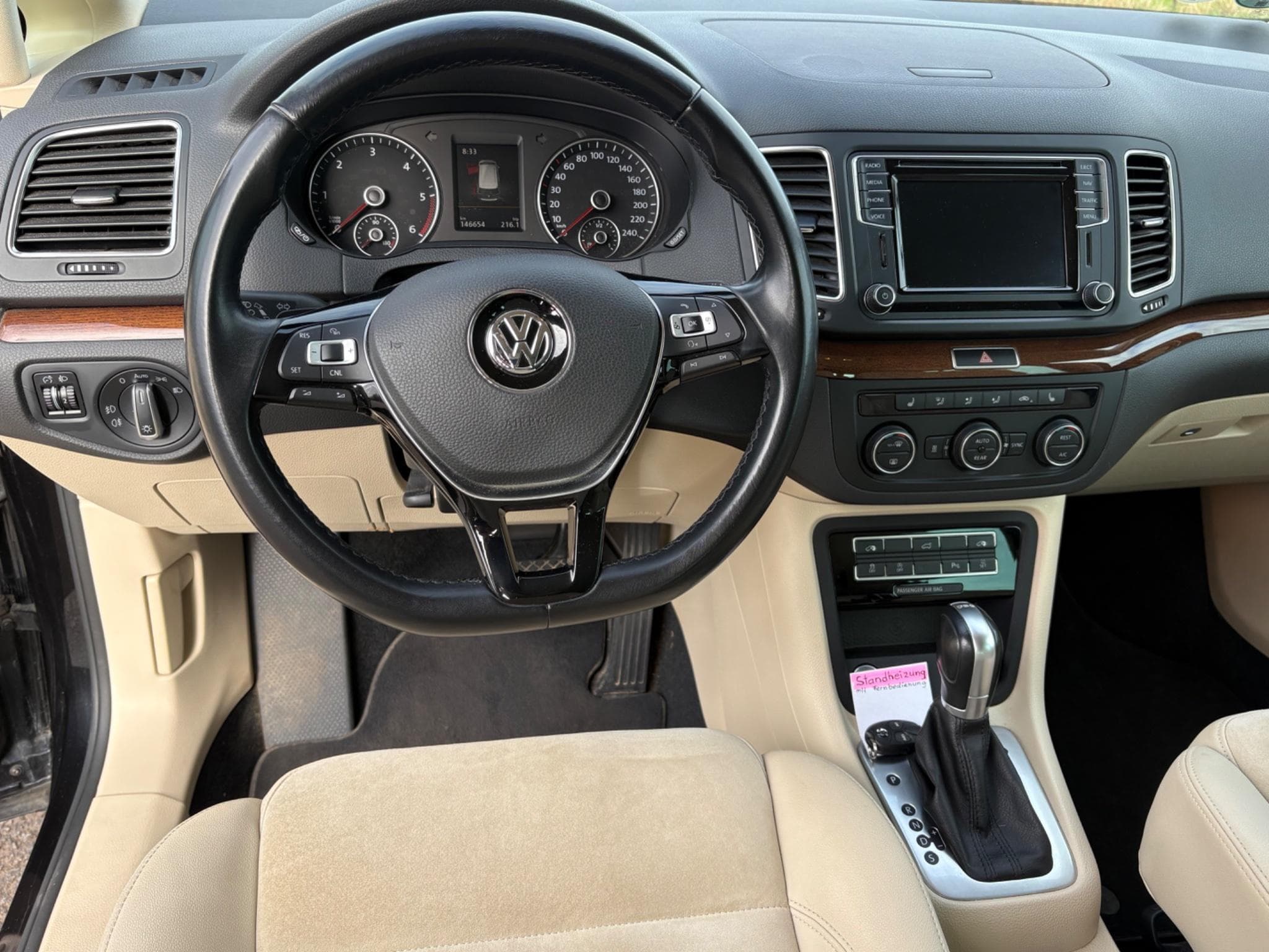 VW Sharan 2,0 TDI, 184 PS, HIGHLINE, AHK,CAM,NAVI (2016) - Photo 7