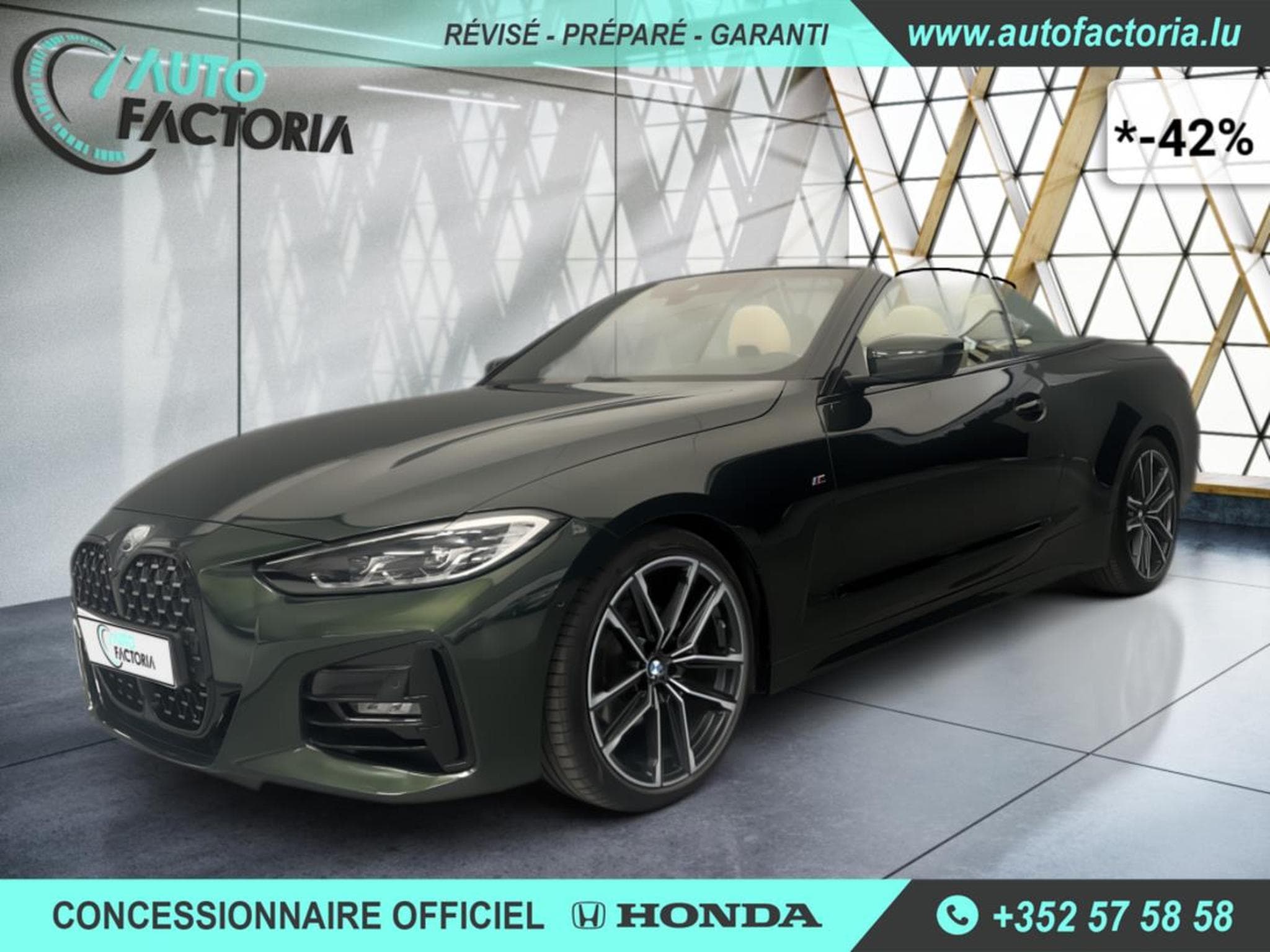 BMW 420 Cabrio -42% 420D 190 BVA8 M Sport+GPS+Options (2021) - Foto 1