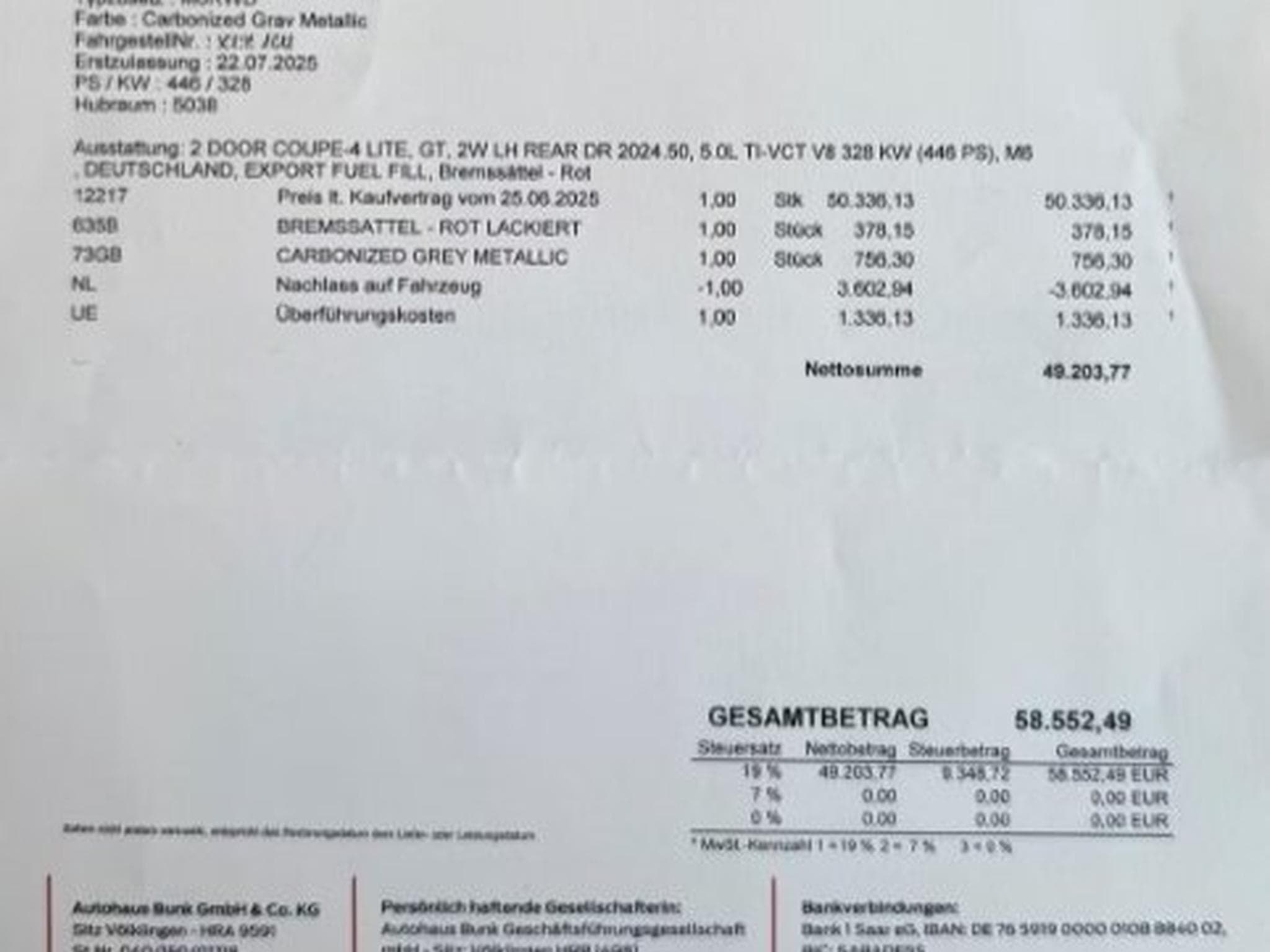 Ford Mustang Ford Mustang 5.0 GT Coupe, erst 2.984km (2025) - Photo 11