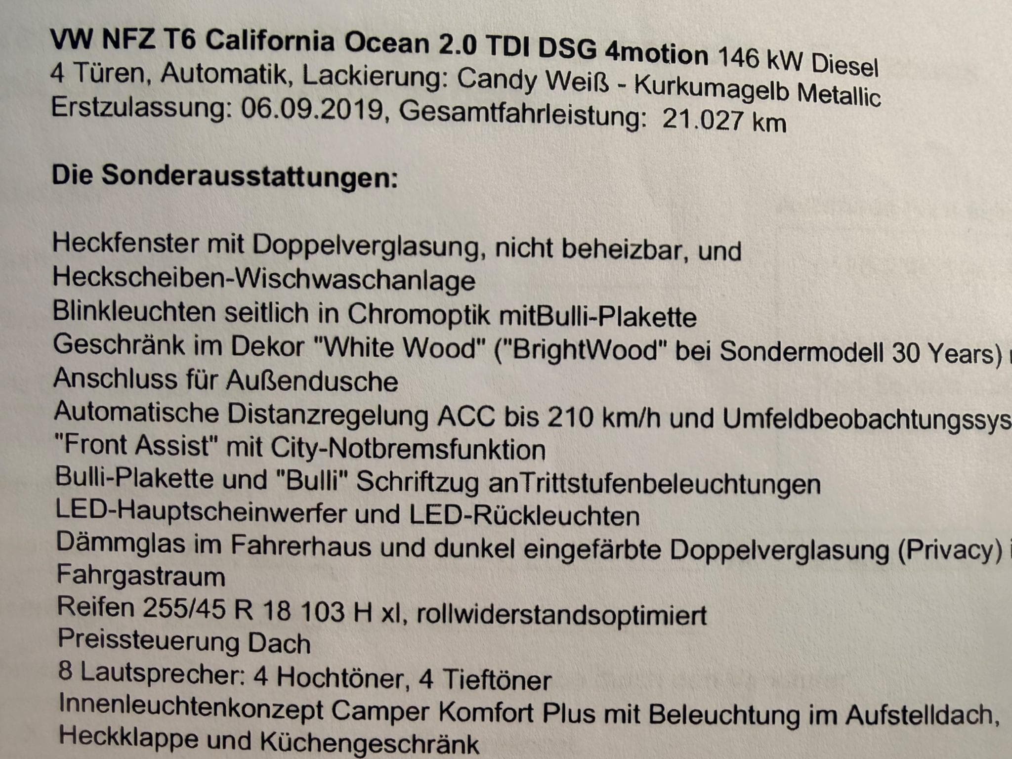 VW California T6 Ocean (2019) - Photo 14