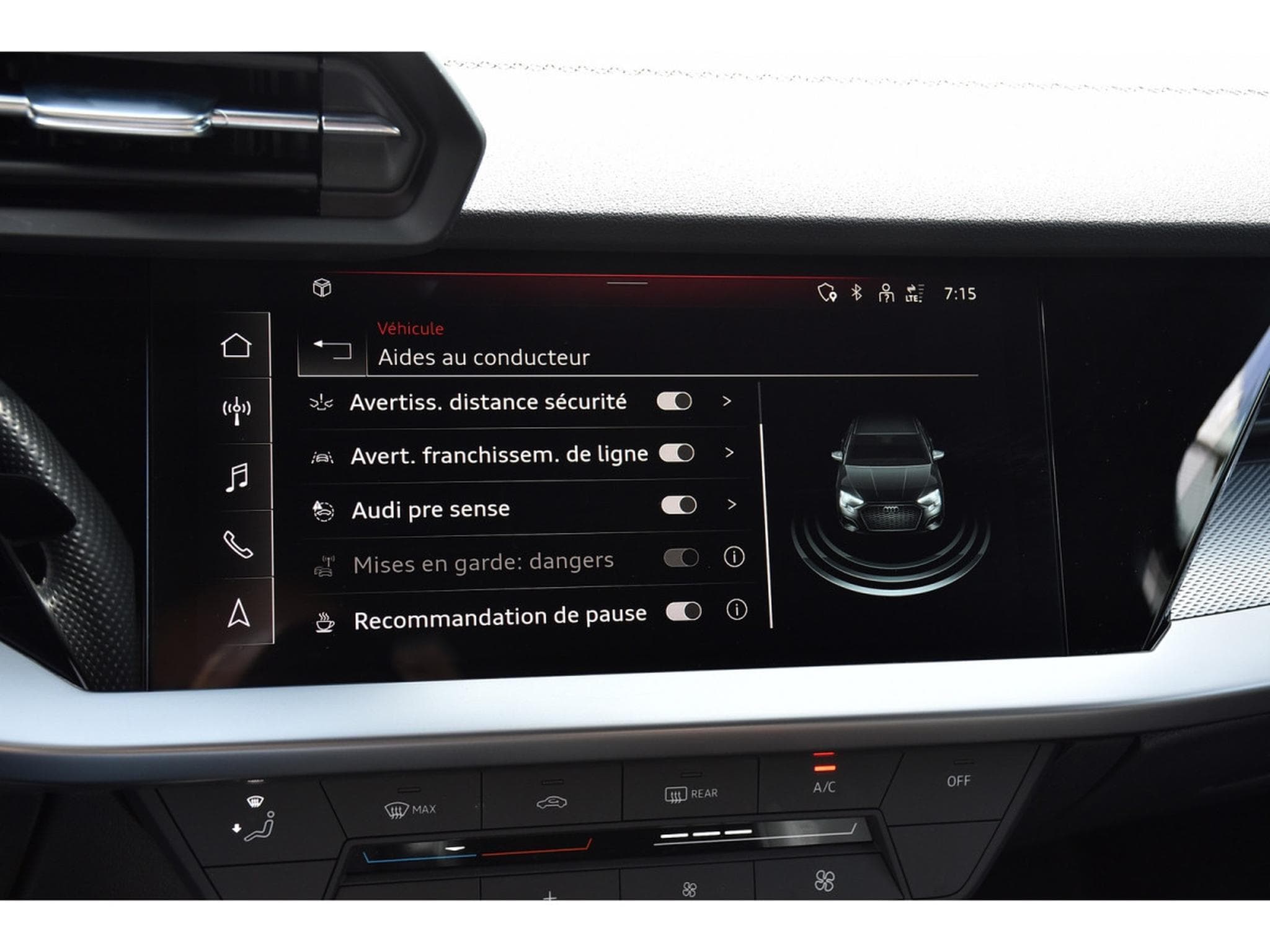 Audi A3 Limousine 40 TFSI Quattro S-Line S-Tronic CUIR LANE 1° MAIN (2022) - Photo 12