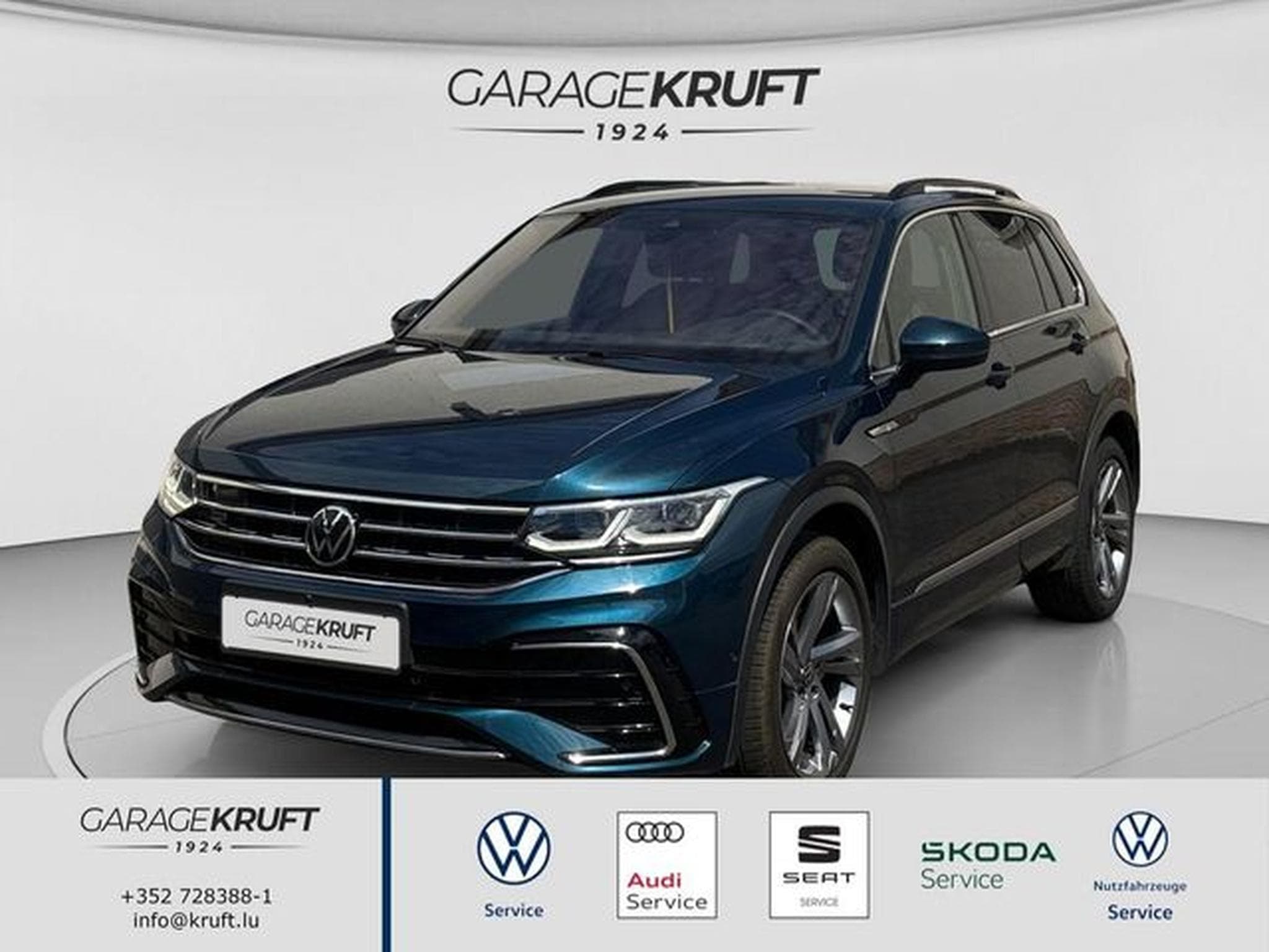 VW Tiguan Tiguan R-Line 4Motion, AHK, DCC, Stnd.-Hzg., 19" (2021) - Photo 1