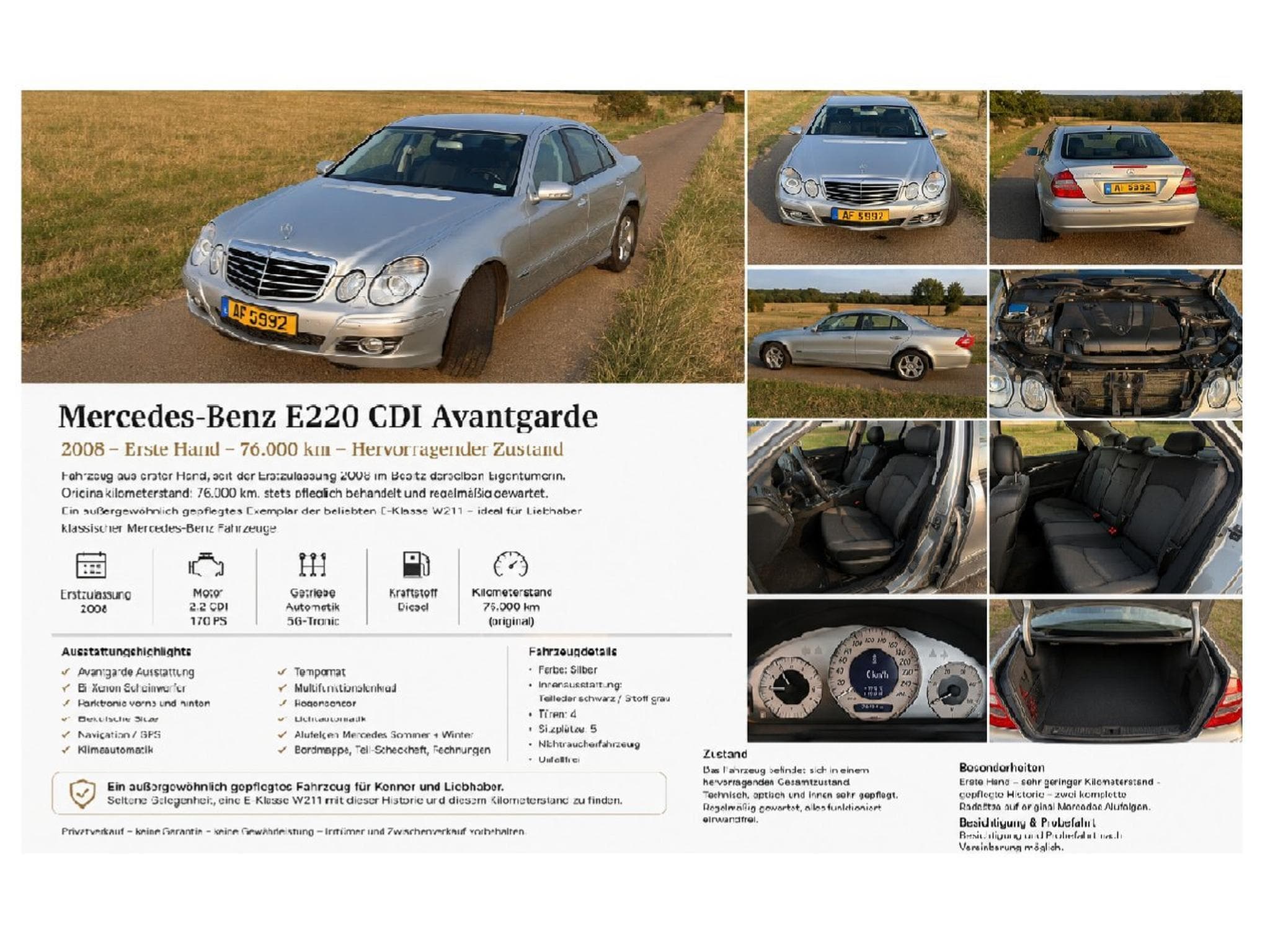 Mercedes E 220 E-220 CDI Avantgarde (2008) - Foto 1
