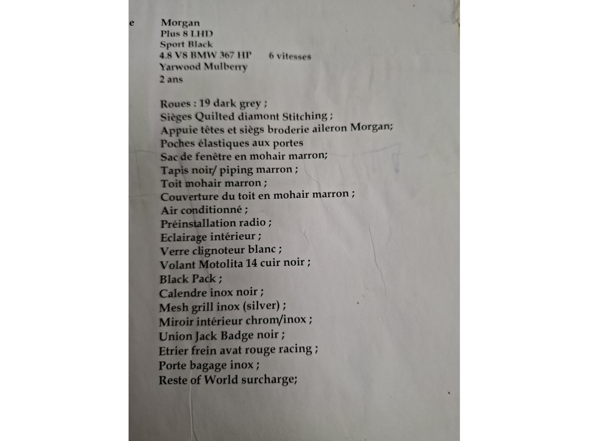 Morgan Plus 8 SPORT BLACK 4.8 V8 BMW 367HP, 1 HAND (2017) - Photo 17