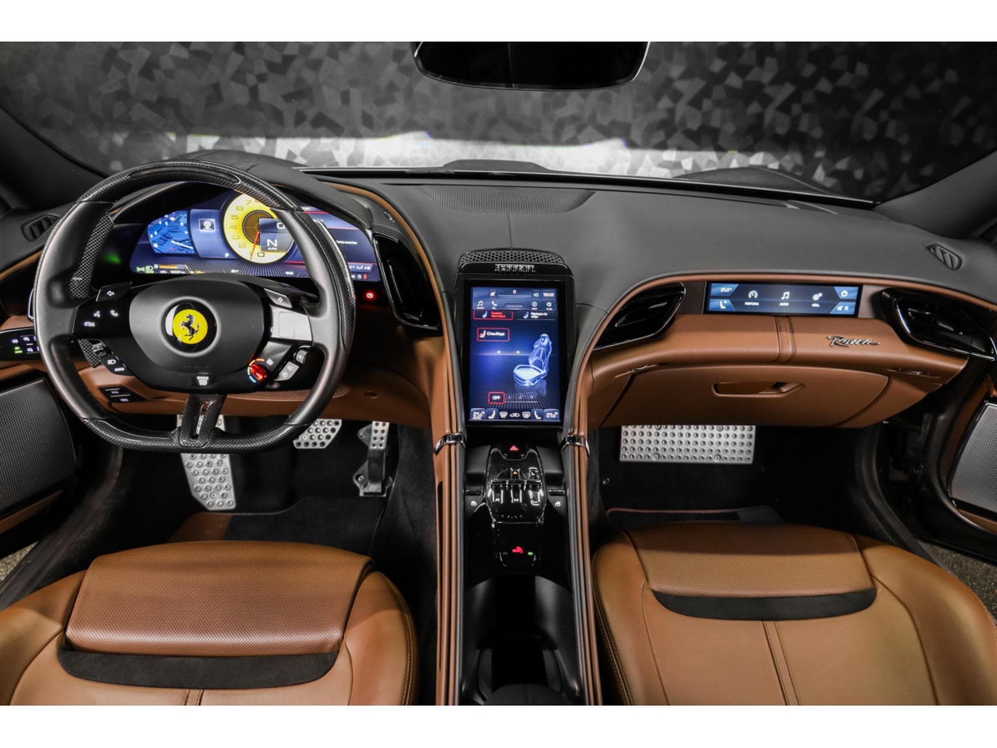 Ferrari Roma V8 - GRIGIO SILVERSTONE / CIOCCOLATO (2022) - Photo 18