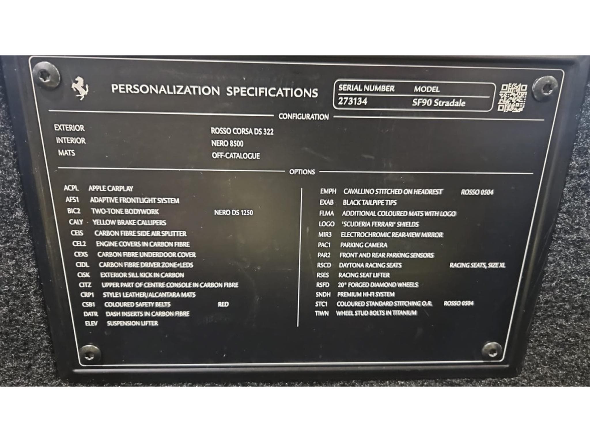 Ferrari SF90 DAYTONA RACING SEATS FULL ELECTRIC CARBON LIFT JBL (2022) - Foto 19