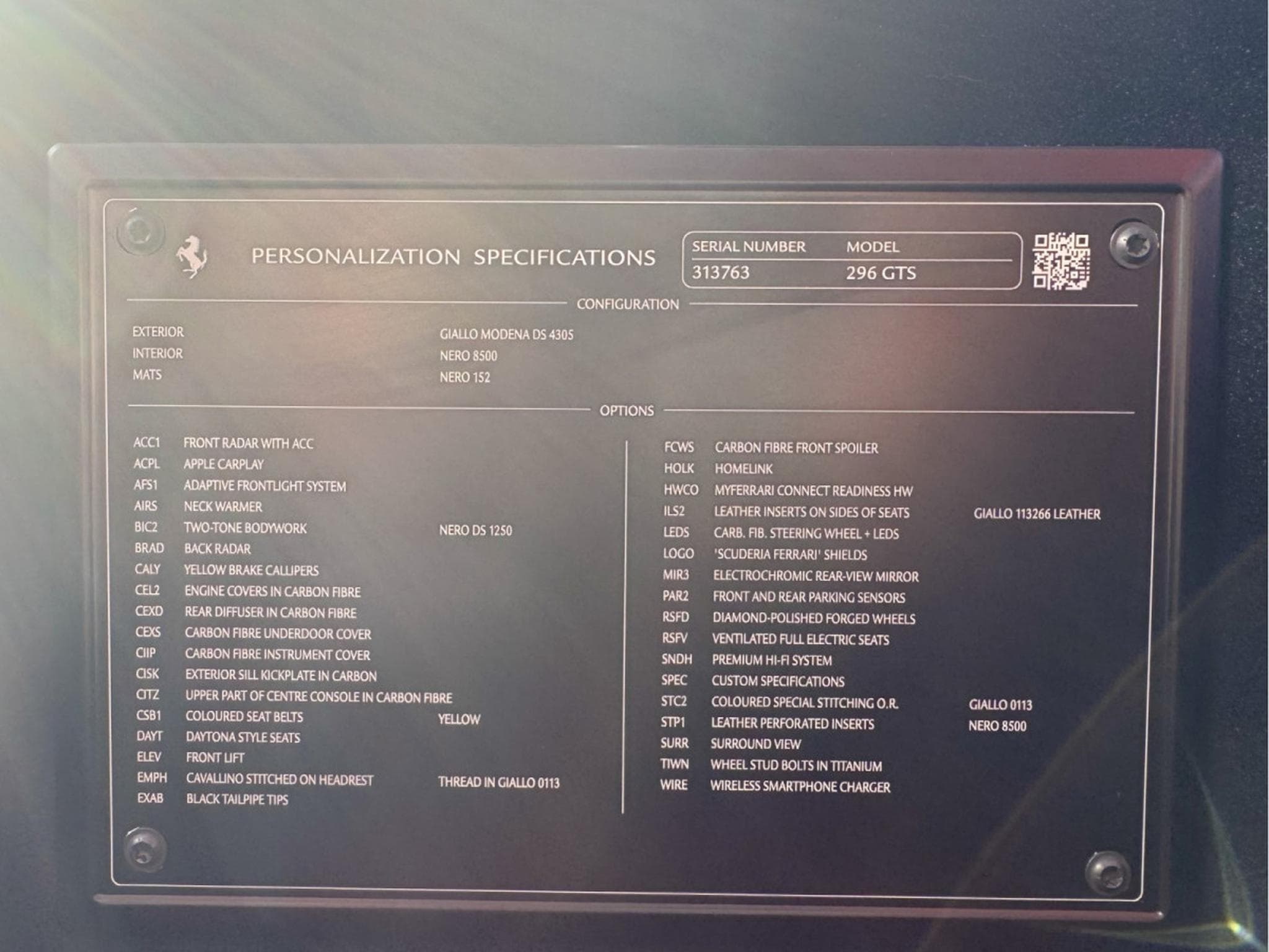 Ferrari 296 GTS Full Full options sièges Confort CARBON LIFT JBL HEAD UP (2025) - Foto 7