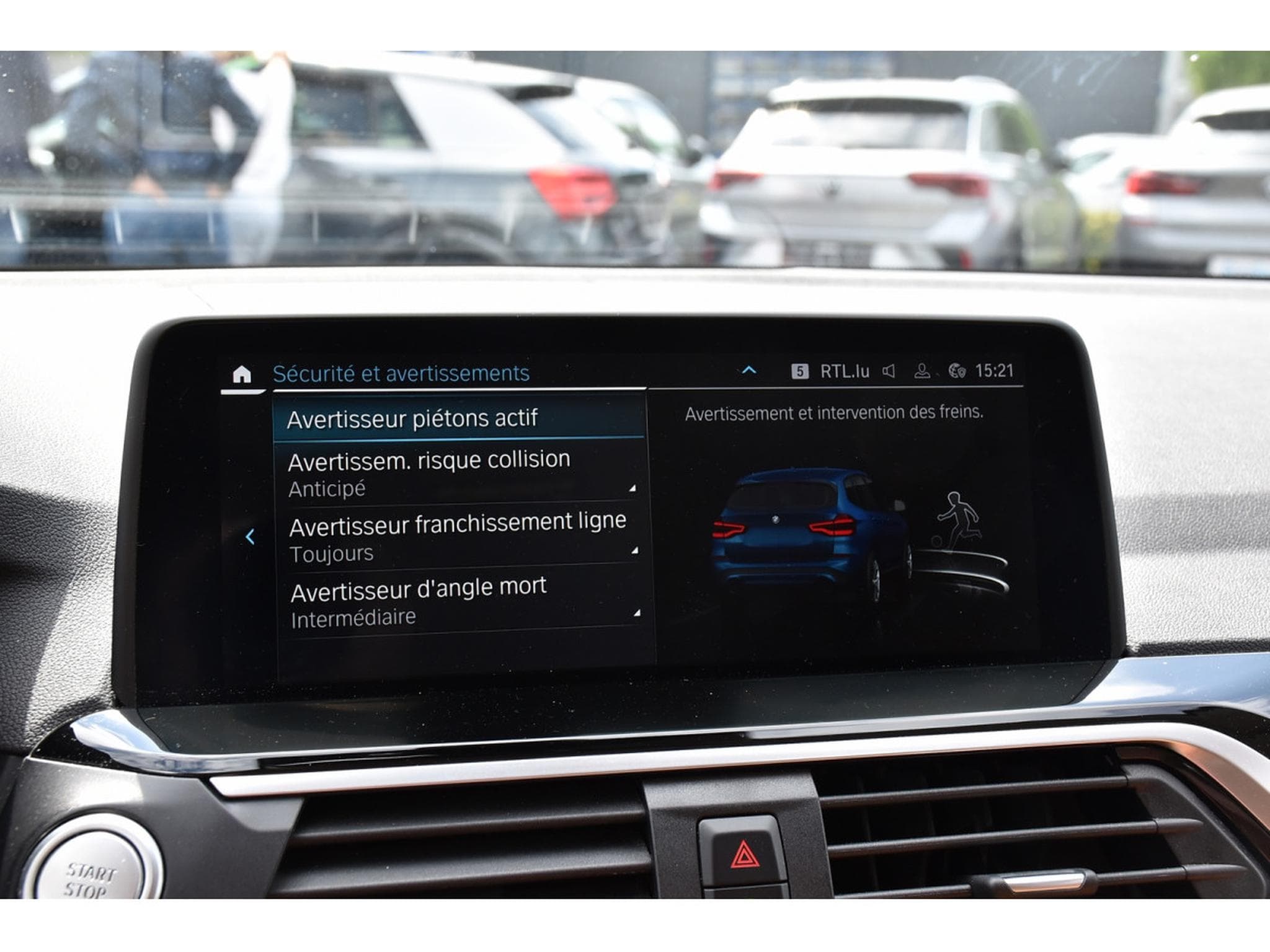 BMW X3 2.0iA xDrive30e Xline CUIR MEMO LANE SIDE HUD CAM JA19 (2021) - Photo 15