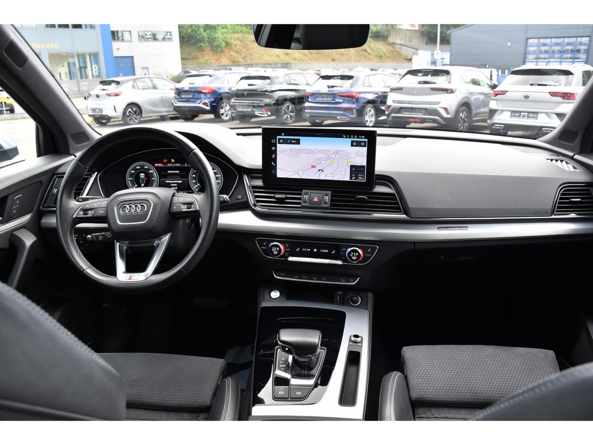 Audi Q5 55 TFSIe Quattro S-Line S-Tronic SUSP PNEU PANO B&O ATT RMQ (2021) - Photo 11