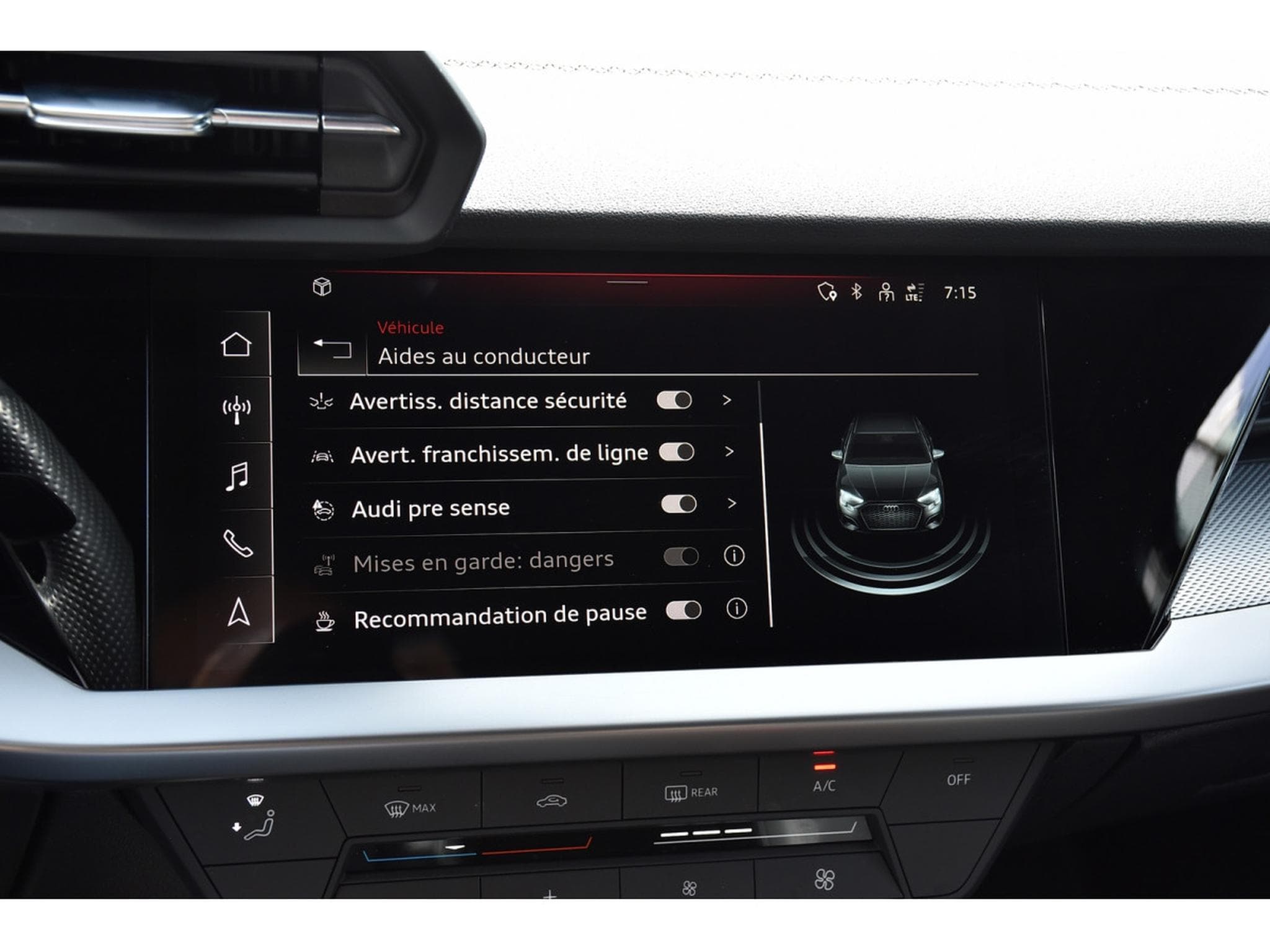 Audi A3 Limousine 40 TFSI Quattro S-Line S-Tronic CUIR LANE 1° MAIN (2022) - Foto 12
