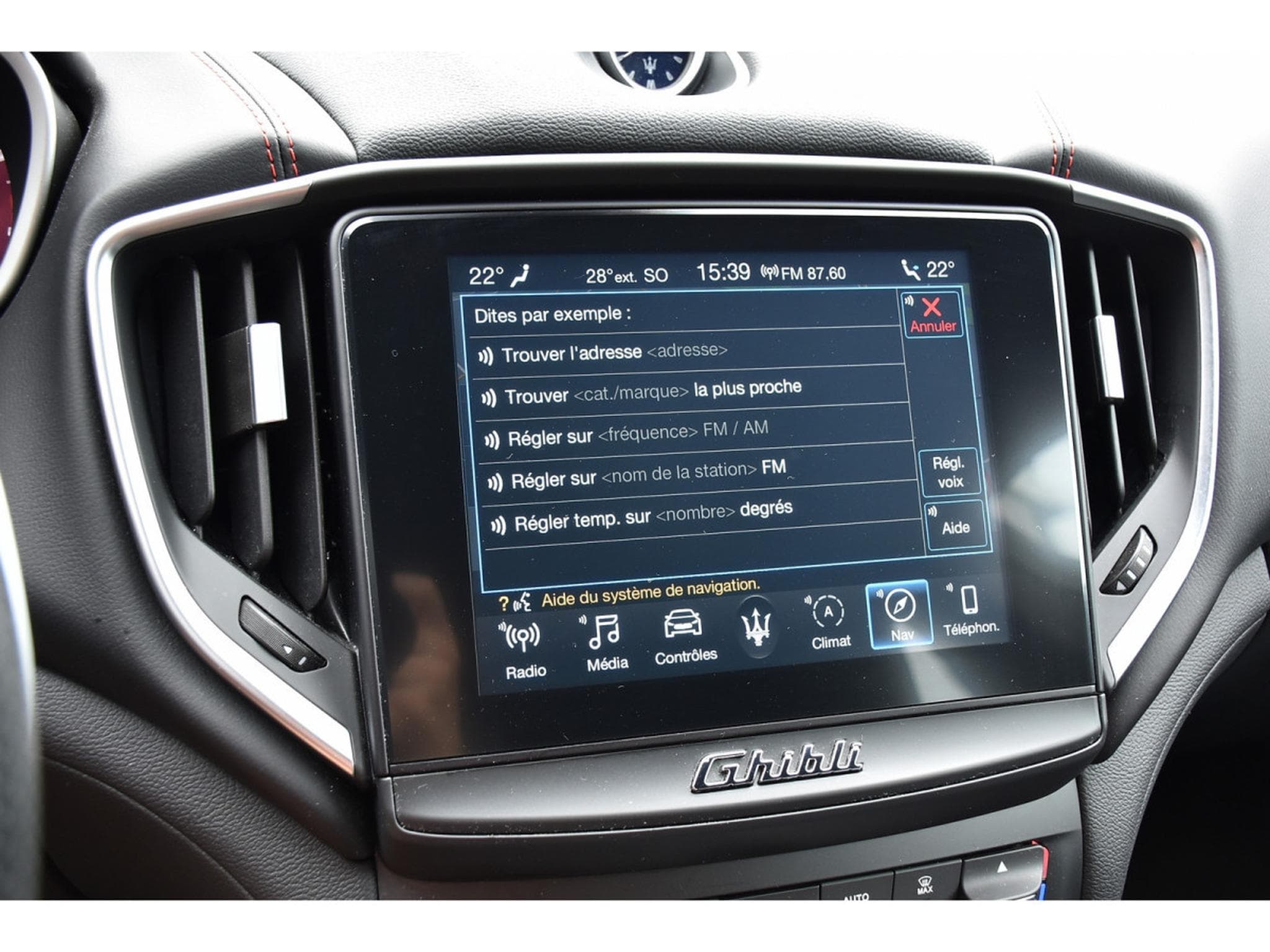 Maserati Ghibli 3.0 V6 BiTurbo Ribelle CUIR MEMO GPS KEYLESS (2018) - Photo 13
