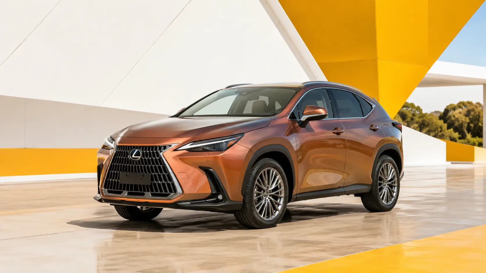 Lexus vehicle on a road in Luxembourg