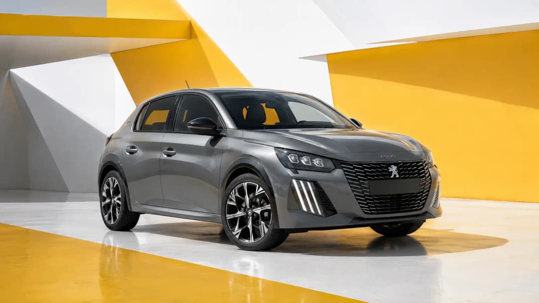 Peugeot 208 in a modern urban setting