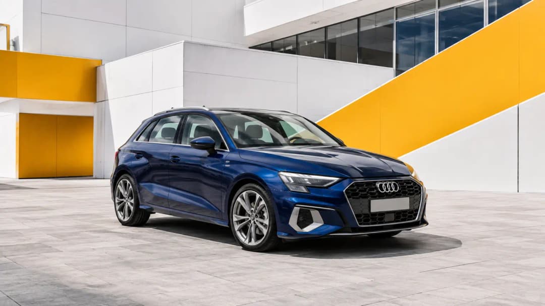 Audi A3 in a modern urban setting