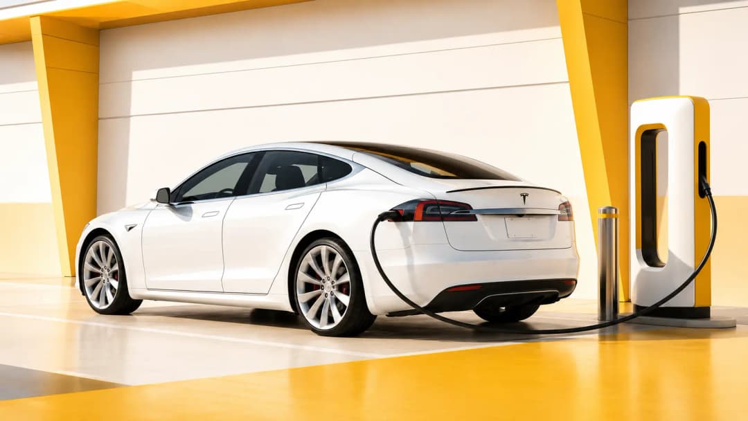 Tesla Model S dans une ville luxembourgeoise