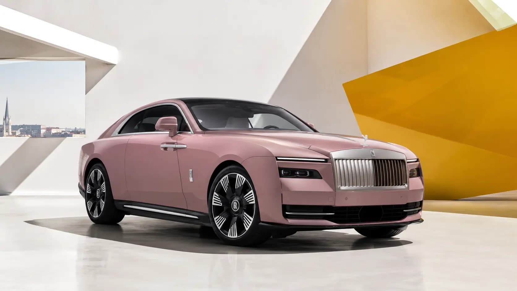 Rolls-Royce-Modell in moderner Umgebung