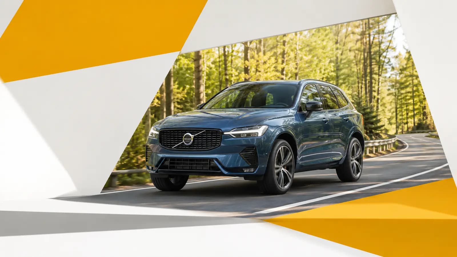Carrinha Volvo numa rota panorâmica do Luxemburgo